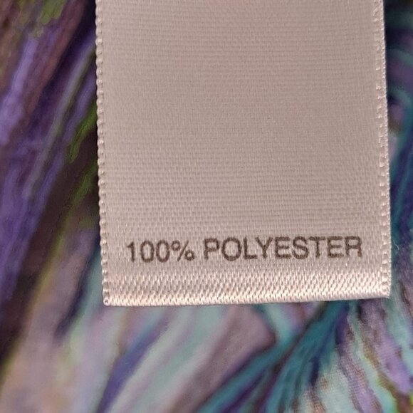 Avenue Size 18/20 Button Front Vertical Striped Sheer Peplum Blouse Short Sleeve - Picture 12 of 14